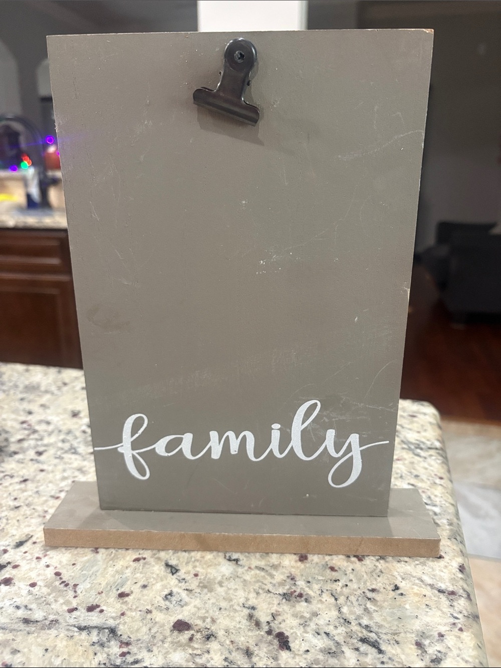Standing picture frame with clip “Family” GUC